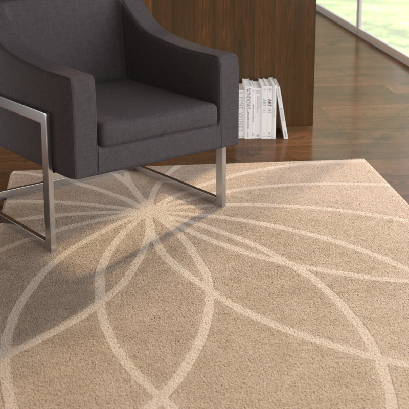 Deweese Wool Abstract Indoor Rug, Rectangle 10' x 14'