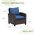 Hand-Woven Wicker Outdoor Single Sofa Set Of 2-166012099-166012096