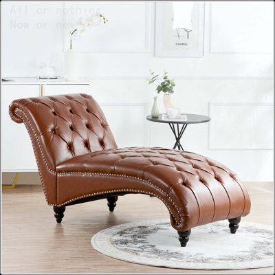 Chaise longue sans accoudoirs touffetée