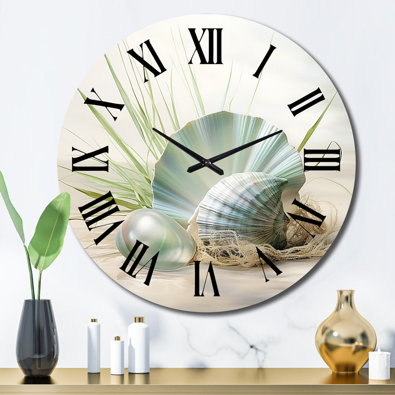 Horloge murale Clam Underwater Serenity, Grand