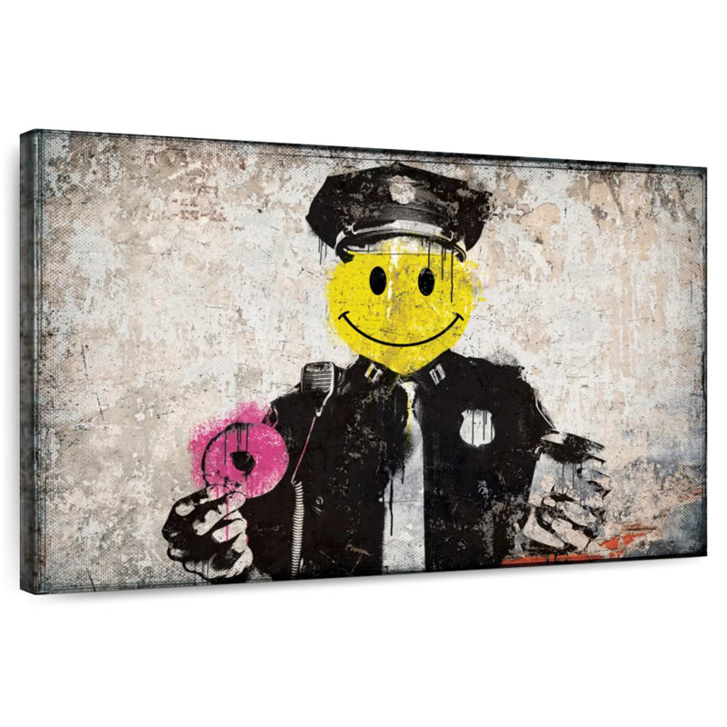 Petit déjeuner Smiley Cop, H 20 po x l 30 po
