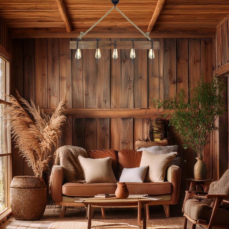 Handmade Solid Pine Kitchen Island Chandelier