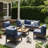 L-Shaped Rattan Outdoor Patio Sofa Set-200797397-200797401