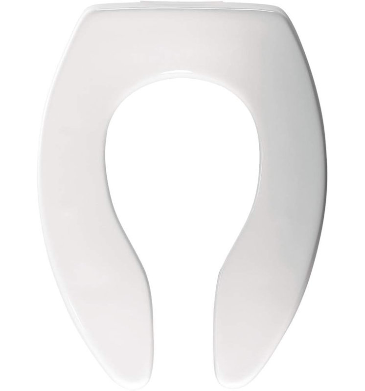 Elongated Heavy-Duty Toilet Seat, Durable Plastic Commercial (7B3155CT 000), Check Hinge