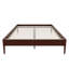 Structure de lit plateforme en bois de bambou sec massif de 15 pouces de hauteur, avec support en métal à lattes de bois, style moderne et minimaliste, aucun sommier nécessaire, assemblage facile, chocolat-124793707-124793704