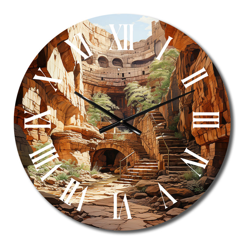 Horloge murale Canyon Passage Pointillism I, Petit