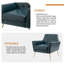 Fauteuil Johan avec dossier capitonné-69989035