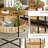 Boho Living Room Table Set With Rattan Storage Shelf And Metal Frame, Round Coffee Table And 2 End Side Tables