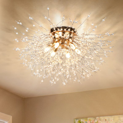 Plafonnier en cristal 6 lumières