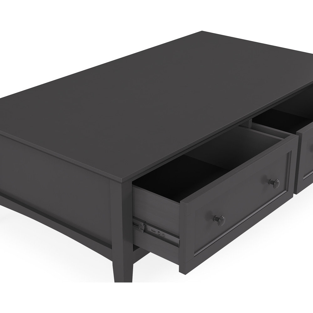 Renee 55" Mahogany Coffee Table, Black