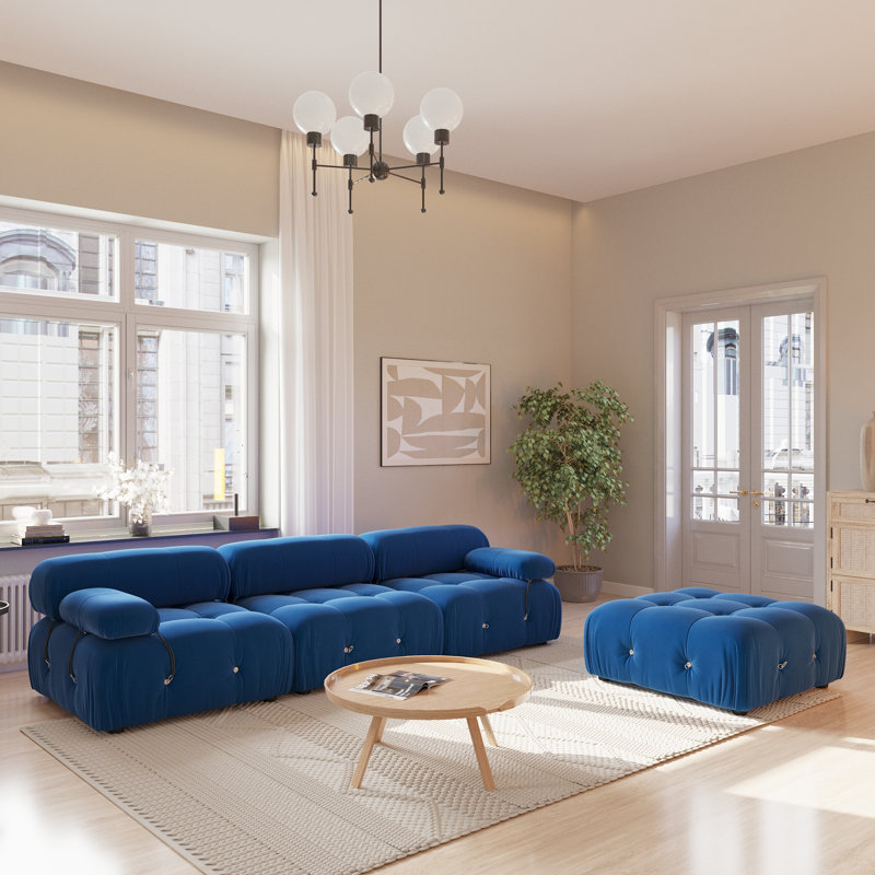 Ensemble de salon modulaire 2 pièces, Bleu
