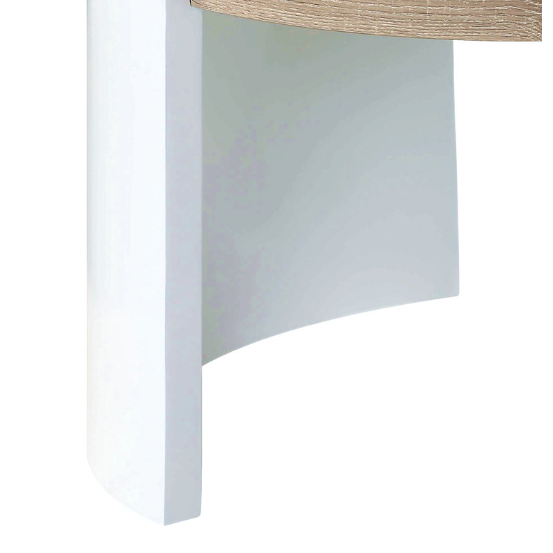 Table basse en chêne et blanc Zoma