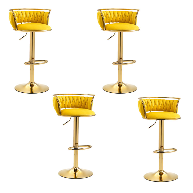 Tabouret de bar Christal, Or, Jaune