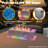 42 inch Patio Propane Fire Pit Table with RGB lights, 50,000 BTU Outdoor Patio Heating