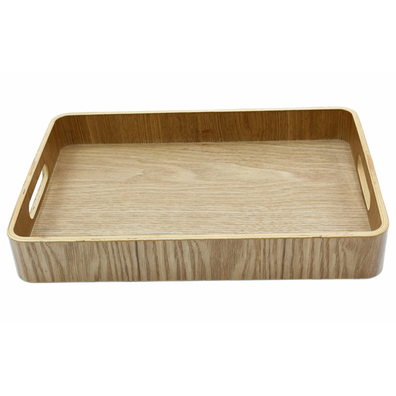 Plateau de service en bois cintré Rapp, H 2 po x l 14,5 po x P 10 po