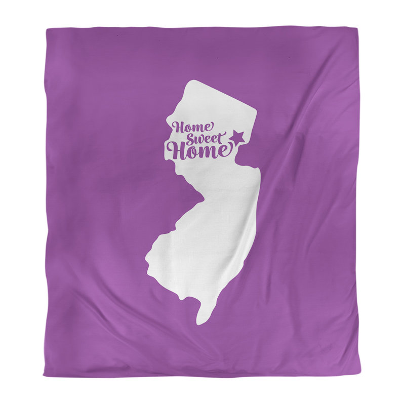 Housse de couette newark doux, Housse de couette pour lit simple, Violet, Microfibre