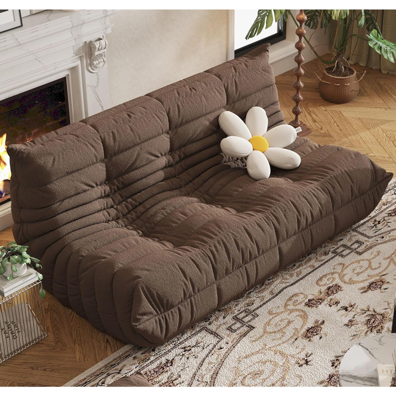 65'' W Bean Bag Chair, Lazy Floor Sofa Couch, Large Bean Bag Chair For Adults, Bean Bag Chairs For Teens With High-Resilience Foam, Non-Slip Base Floor Lounge Sofa, Living Room