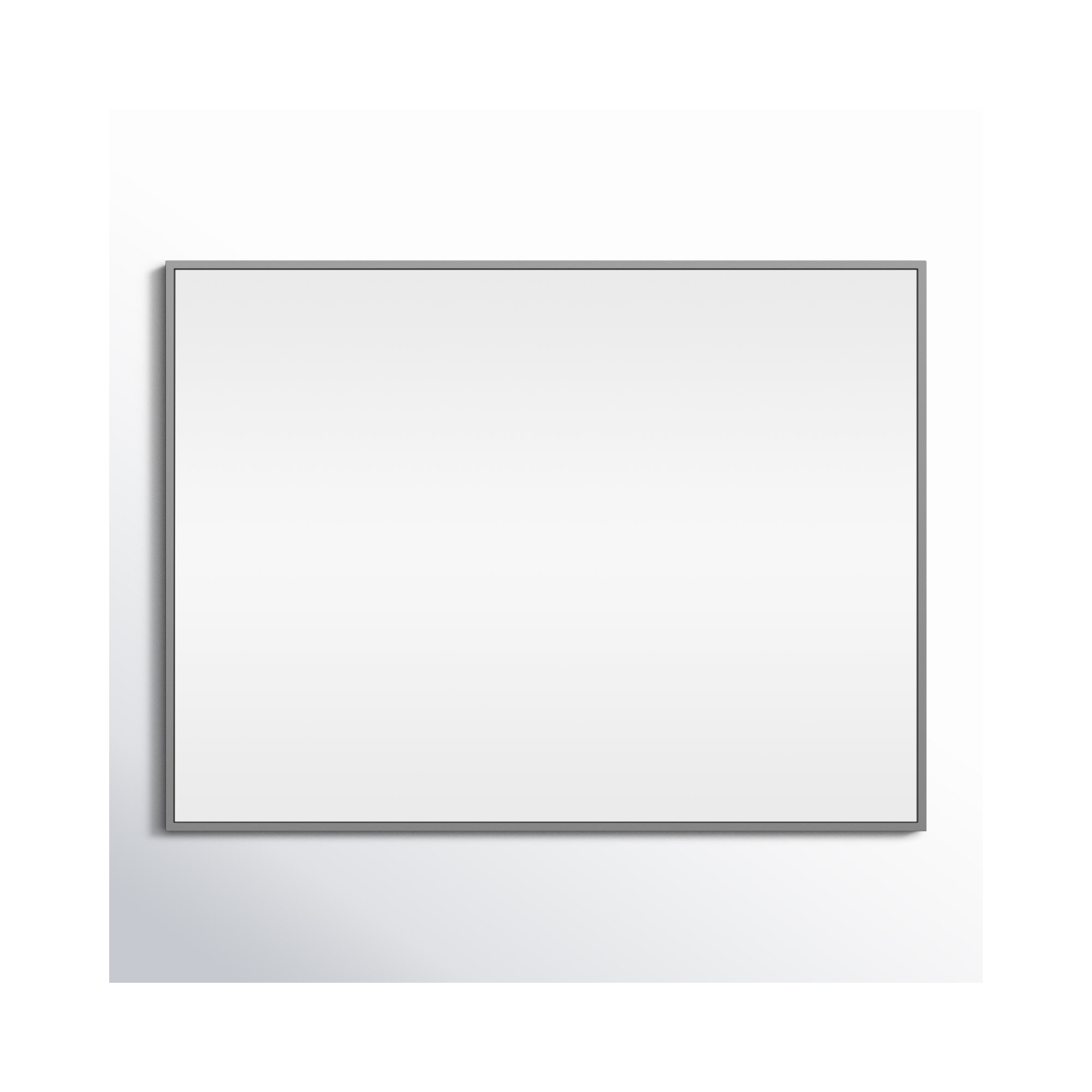 Sabine Metal Rectangle Wall Mirror, Gray, 36" x 27"