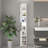 Tall Bathroom Storage Cabinet With Adjustable Shelves, Slim 2 Doors Freestanding Cabinet
