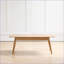 Table basse en chêne massif avec 2 tiroirs pour le salon, facile à nettoyer et peu encombrante