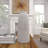 Ceramic Textured Crosshatch Decorative White Vase