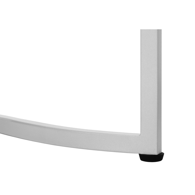 Table d'appoint moderne pour l'espace de vie avec aspect marbre blanc et pieds en métal gris