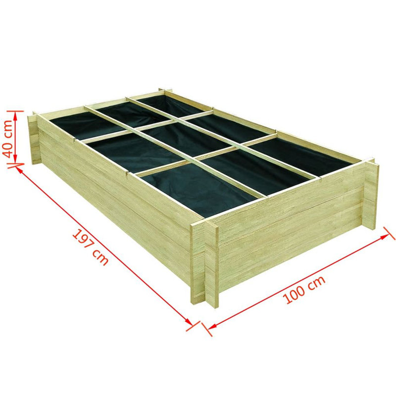 Capra Wood Planter Box, 40cm H x 100cm W x 197cm