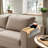 Couch Cup Holder Tray,4 In 1 Couch Arm Table With Side Storage Pocket,Couch Arm Tray Anti-Slip, Bamboo Couch Table For Drinks, Snacks, Cup, Remote And Phone For Most Armrests On Couches