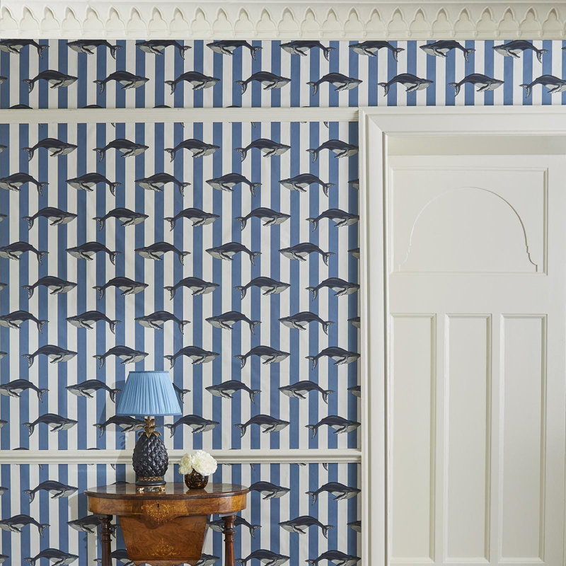 Baleana 9.84' L x 69" W Wallpaper Roll, Denim