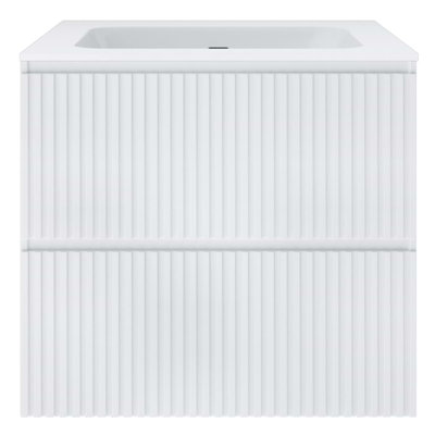 Linear 24" Wall Mounted Single Bathroom Vanity with Top
