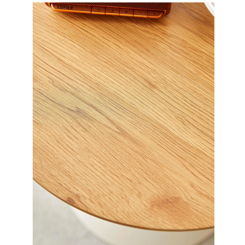 TABLE RONDE BLANC + BOIS