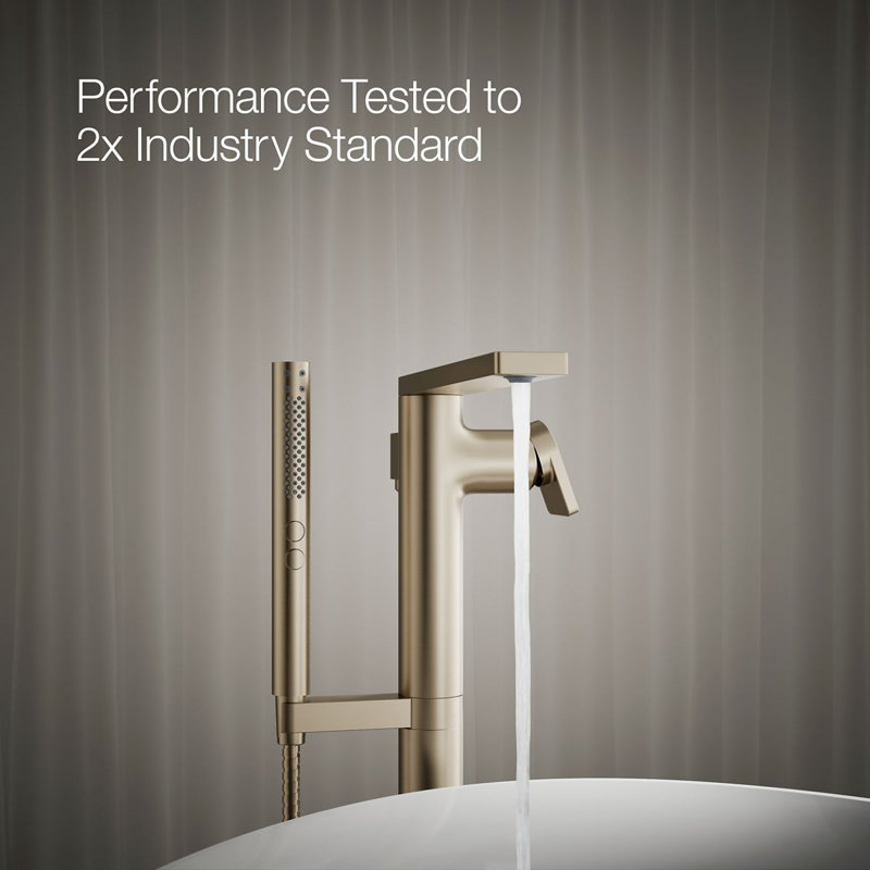 Composed Freestanding Bath Faucet, Vibrant Brushed Bronze
