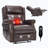 Manual Recliner Chair In Faux Leather For Living Room With Heavy Duty Motion Mechanism, 8 Vibrating Nodes And 3 Massage Modes-1336211569