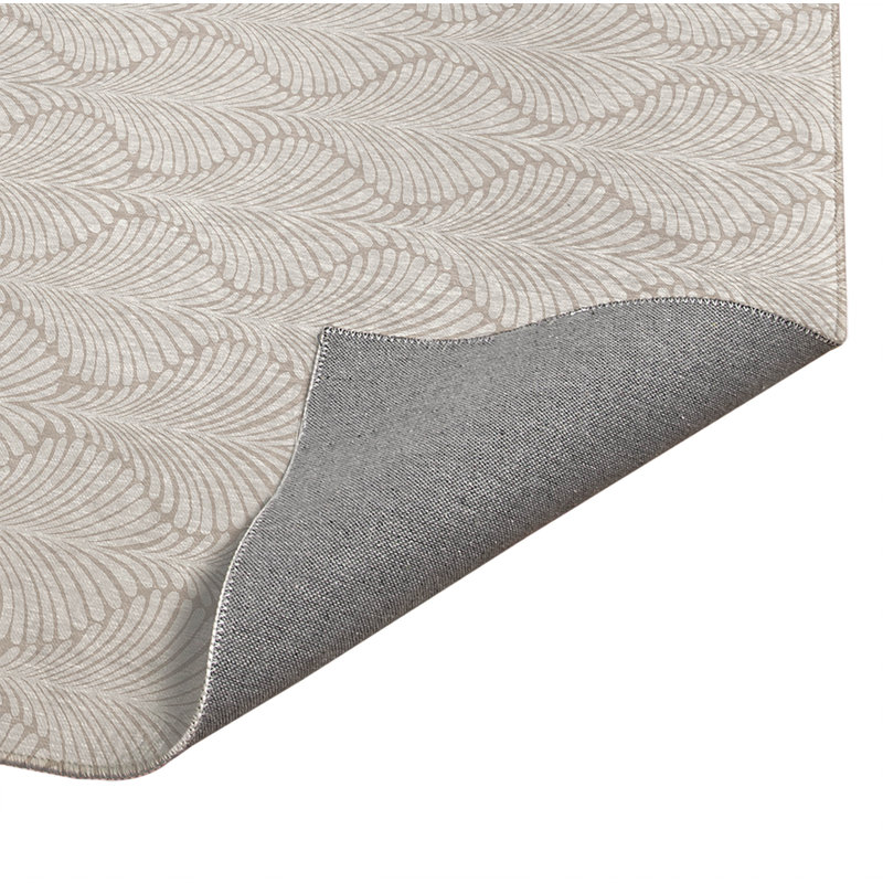 Tapis de bureau léger Elegant Palms, L 5 pi x L 3 pi, Taupe