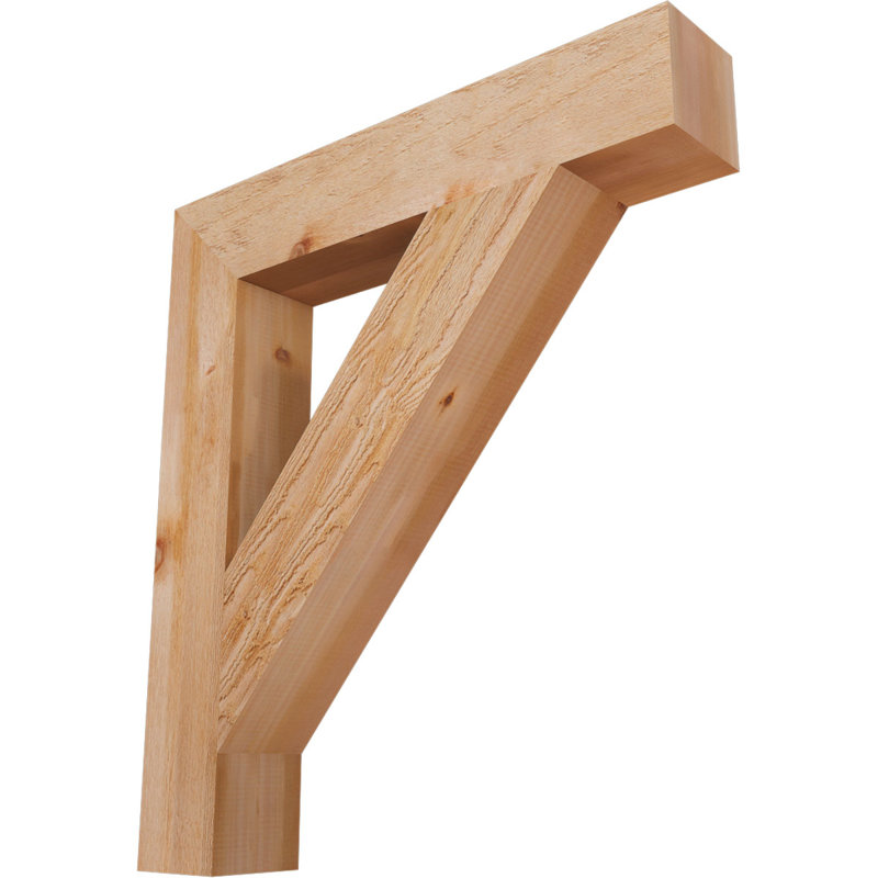 Support de bloc traditionnel, H 38 po x l 6 po x P 34 po, Cèdre rouge de l'Ouest (scié brut)