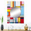 Wichor Rainbow De Stijl Abstraction - formes abstraites, miroir mural jaune, reproduction d'art en métal-1552643831