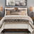 Chalet Cream/Taupe Aztec Print Southwestern Style 3 Piece Comforter Set-1554966740