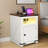 Wade Logan® Farmhouse Nightstand Adjustable Shelf End Table with LED Lights & Charging Station