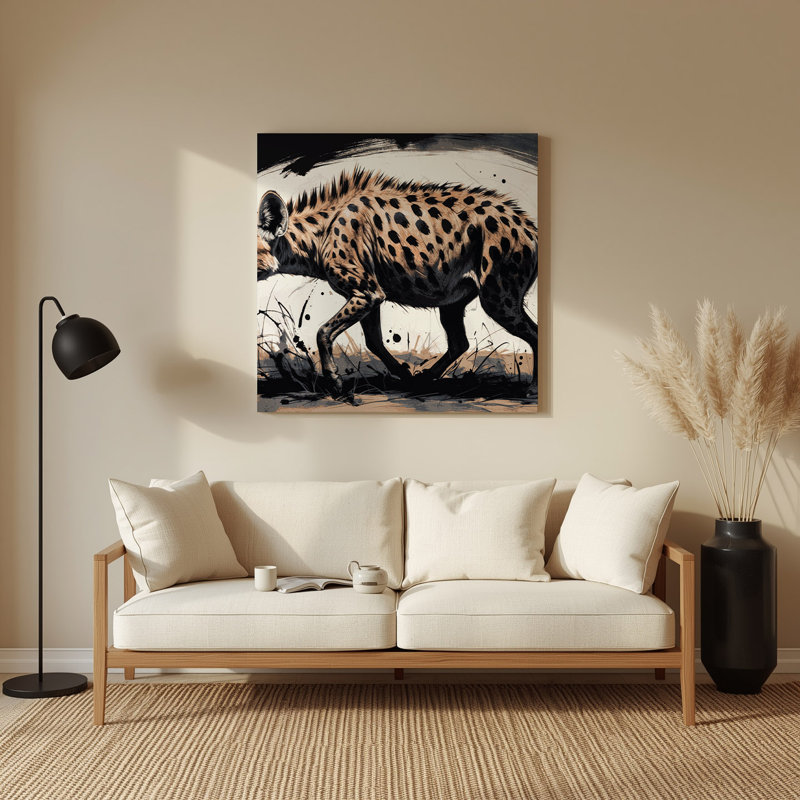 Art mural gris en forme de faune, H 12 po x l 12 po