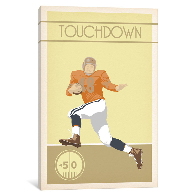 «Touchdown» par 5by5collectif, reproduction sur toile tendue, H 40 po x l 26 po x P 1,5 po, Toile tendue, Pas de tapis