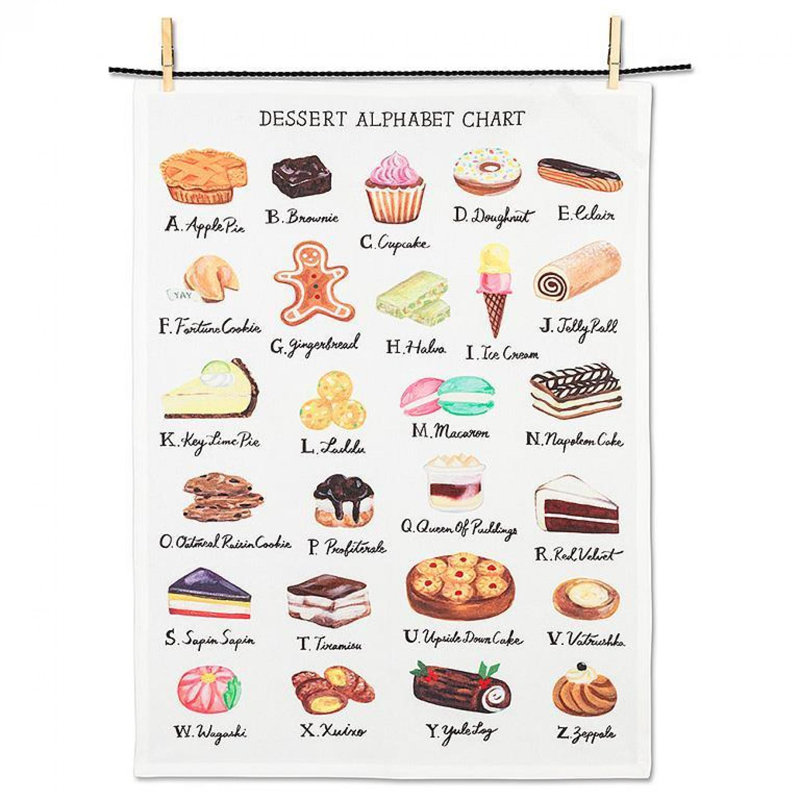 Serviette de table Dessert Alphabet