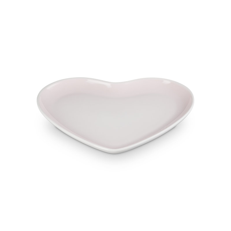 Le Creuset Stoneware Heart Plate, Shell Pink