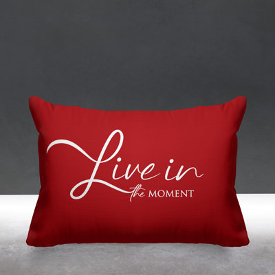 Aspire Live in the Moment Outdoor Rectangular Pillow Cover & Insert