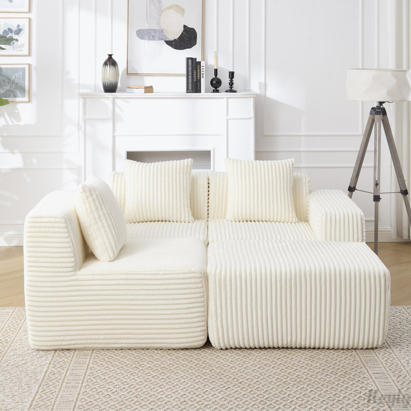 Canapé modulaire Donne, Blanc