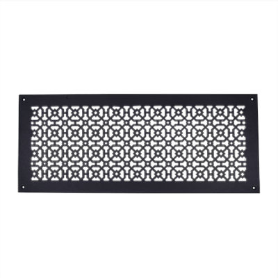  Ouverture de conduit 8 po x 18 po AIR RETOUR | Grille d'air lourde en fonte d'aluminium (10 po x 20 po au total) | Thermolaqué
