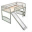 Lit mezzanine simple avec glissoire et échelle-124917943