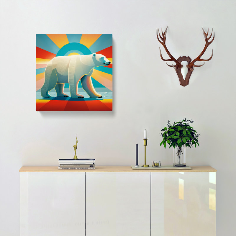Polar Bear Constructivism - Wrapped Canvas, 50cm H x 50cm W