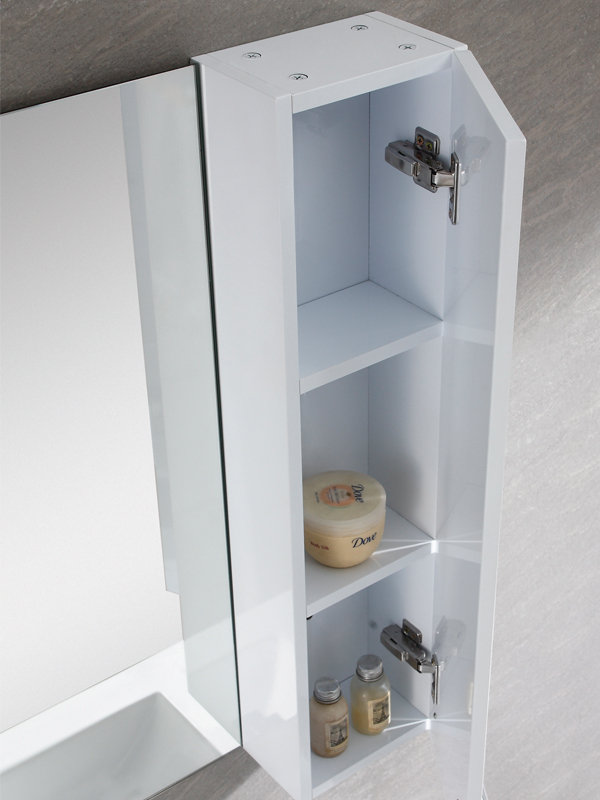 Armoire à pharmacie sans cadre à fixation en surface avec 3 tablettes Antiochos, H 31,5 po x l 34,76 po x P 5,75 po, Noir