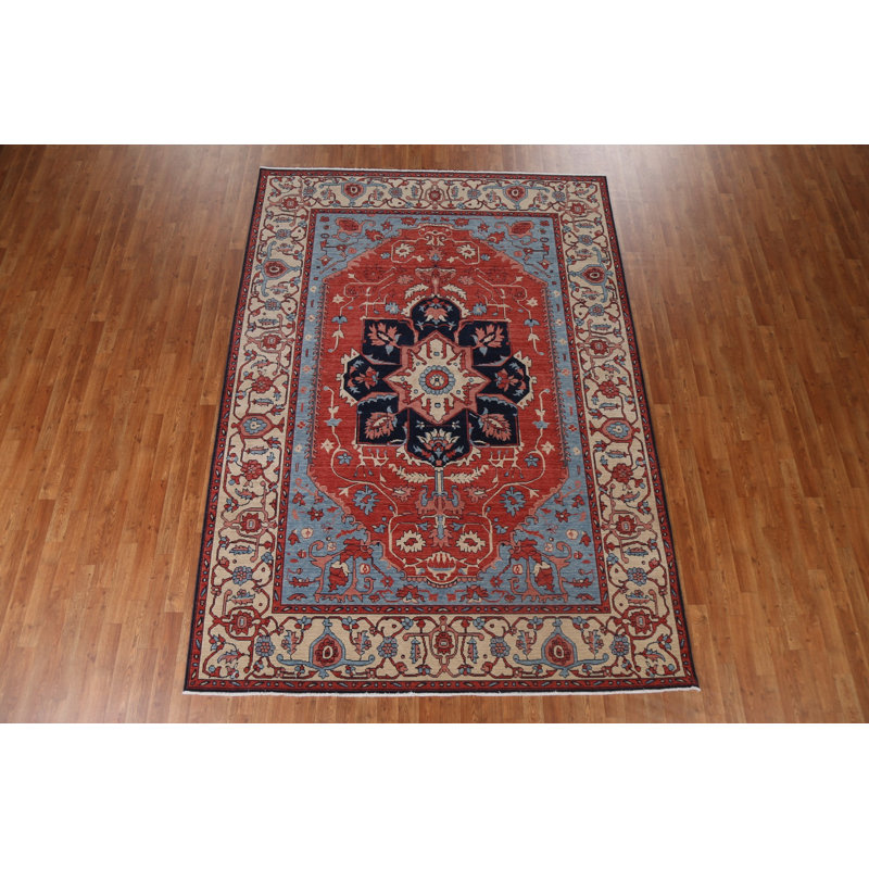 Tapis oriental en laine Heriz Serapi noué à la main 7 x 10