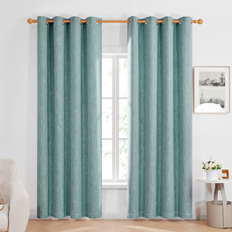 Milay Blackout Grommet Curtain Panel, Khaki, 52" W x 72" L